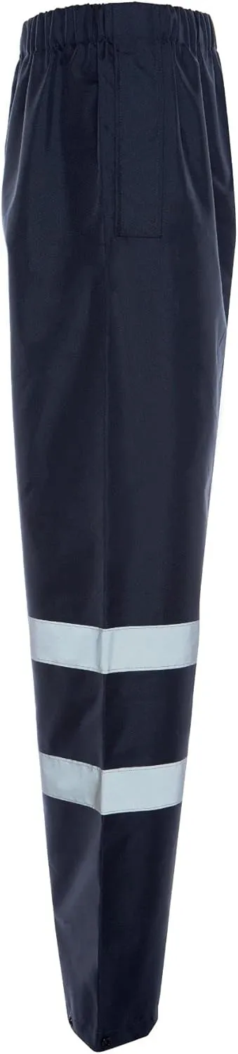 Utility Pro - Lightweight Rain Suit Pants - Reflective Safety Wear (Navy)