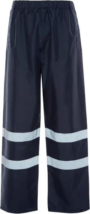 Utility Pro - Lightweight Rain Suit Pants - Reflective Safety Wear (Navy)