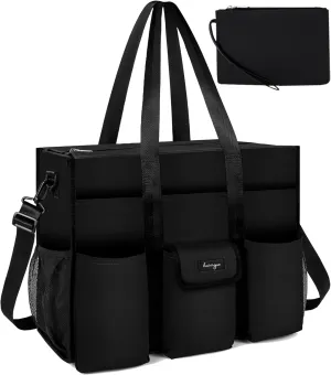Utility Tote - Water Resistant with 19 Exterior/Interior Pockets - Large Women/Teacher/Work Bag