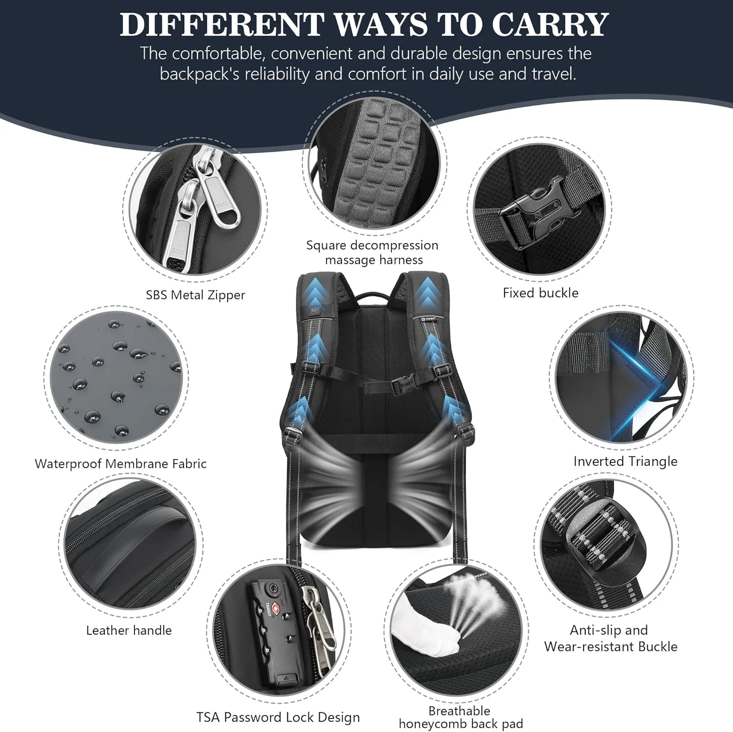 Vacuum Backpack Travel, Airback Vacuum Seal Compression Travel Backpack 60L Expandable, Spacevac Pro Laptop Backpack Water Resistant TSA Lock Carry On Backpack with Vacuum Pump,Grey