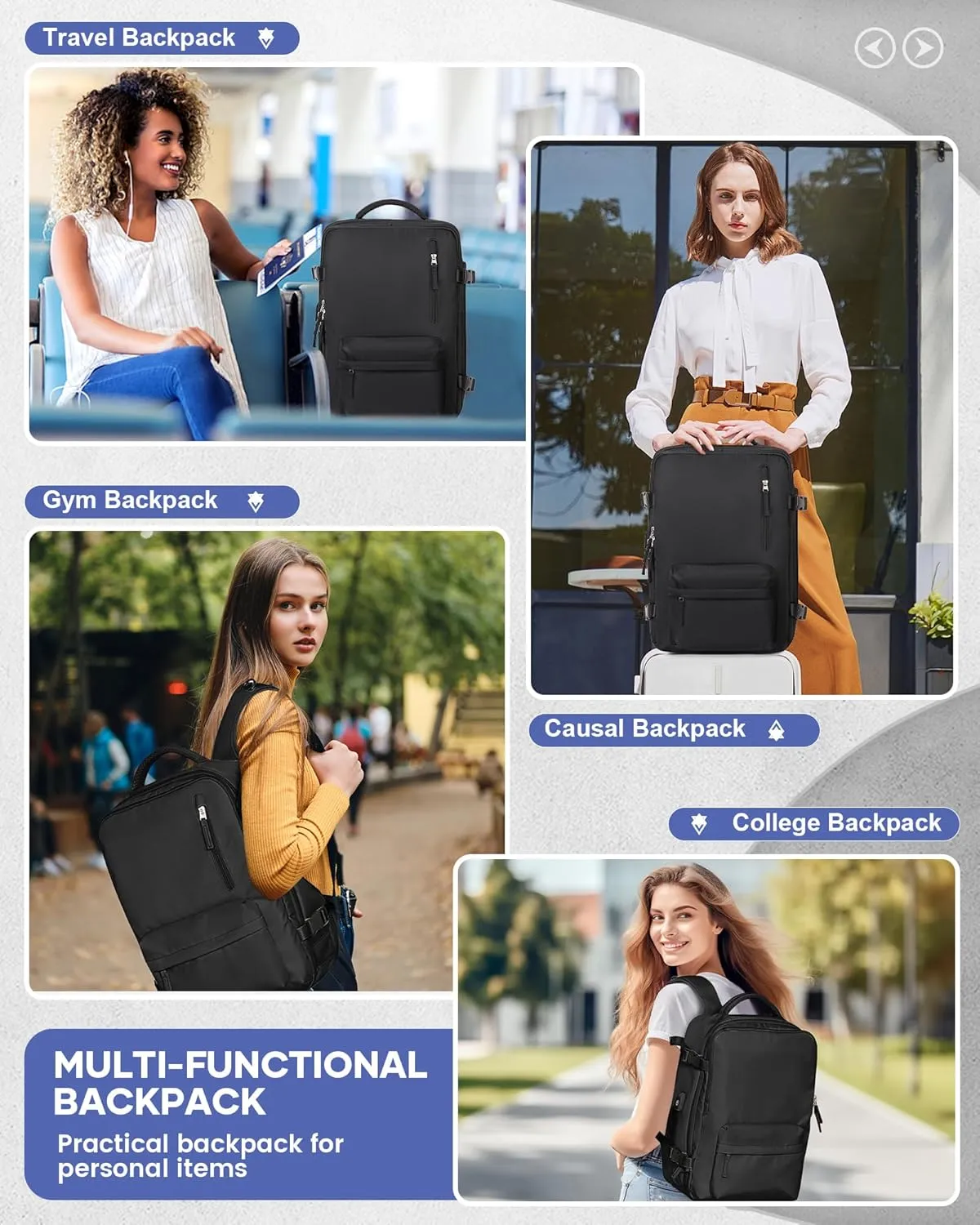 Vacuum Travel Backpack with Pump for Women,Airback Personal Item Carry on Backpacks Flight Approved 18x14x8 inches for Men,Laptop Waterproof Work Compression bags Casual Daypack,Black