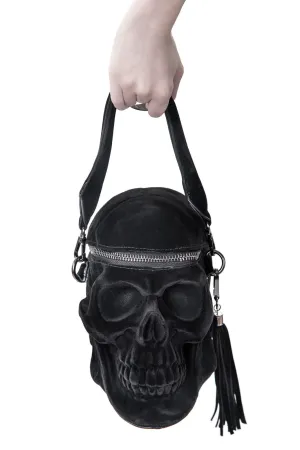Velvet Grave Digger Skull Handbag