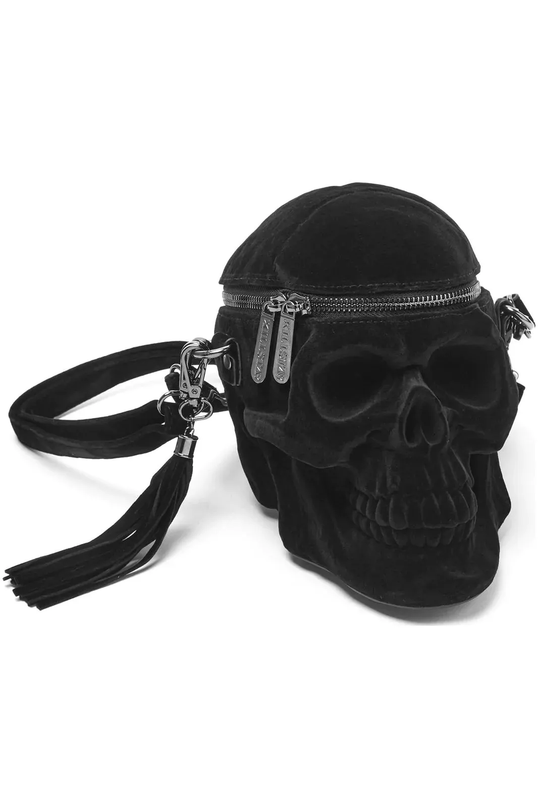 Velvet Grave Digger Skull Handbag