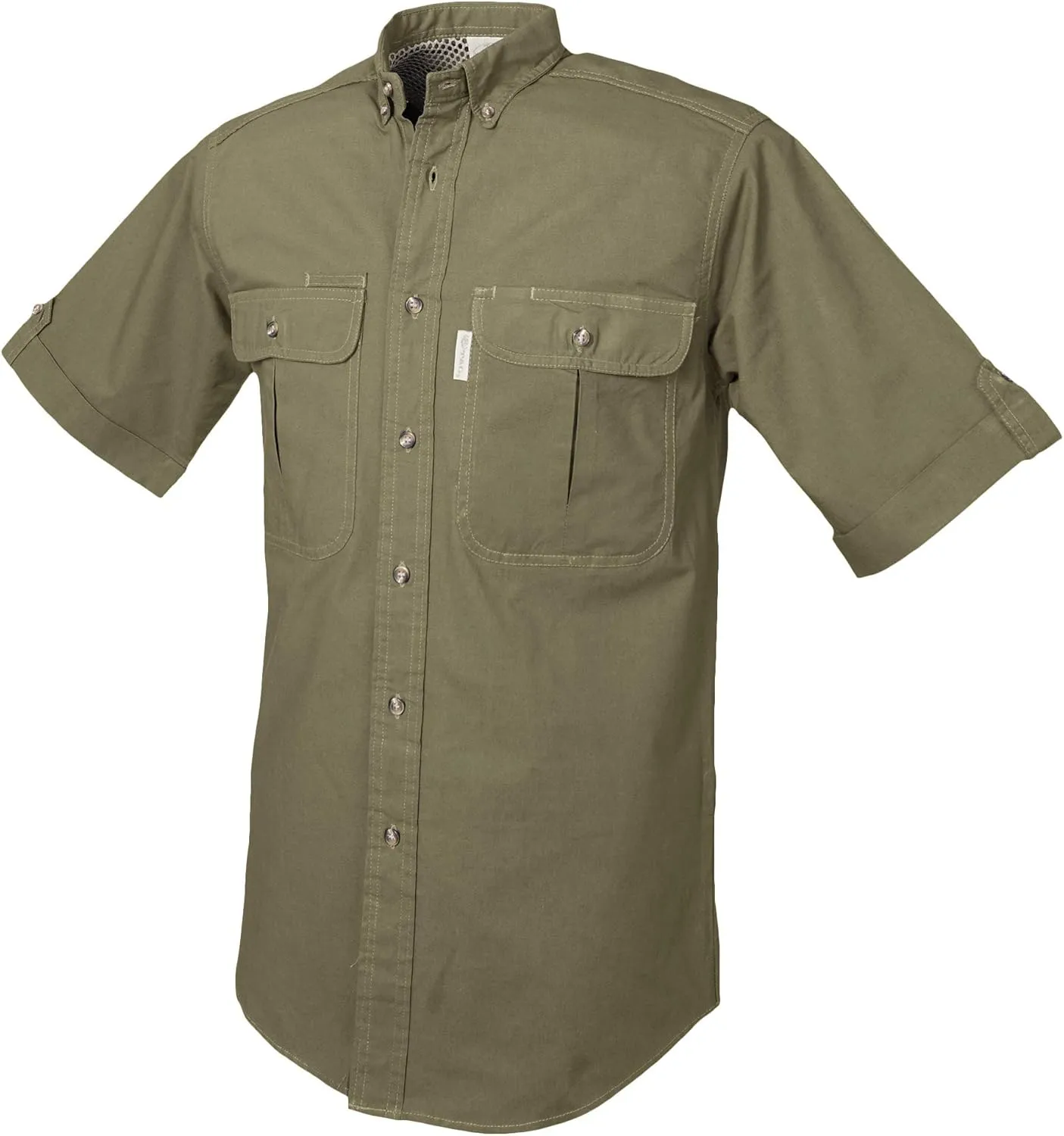 Vent Back Adventure Short Sleeve Shirt for Men, 100% Cotton for Outdoor Activities
