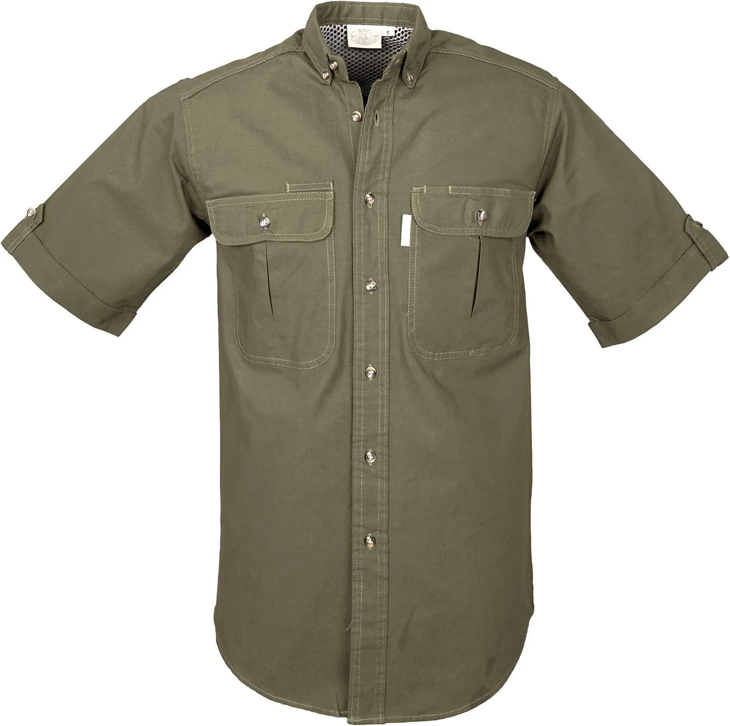 Vent Back Adventure Short Sleeve Shirt for Men, 100% Cotton for Outdoor Activities