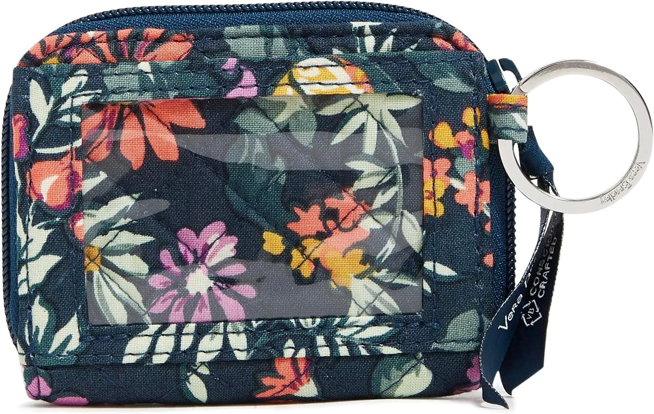Vera Bradley Cotton Petite Zip-Around Wallet with RFID Protection