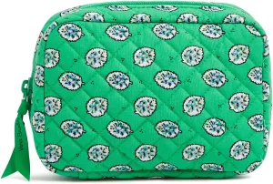 Vera Bradley Cotton Zip-Around Jewelry Organizer Case, Garden Green Leaf