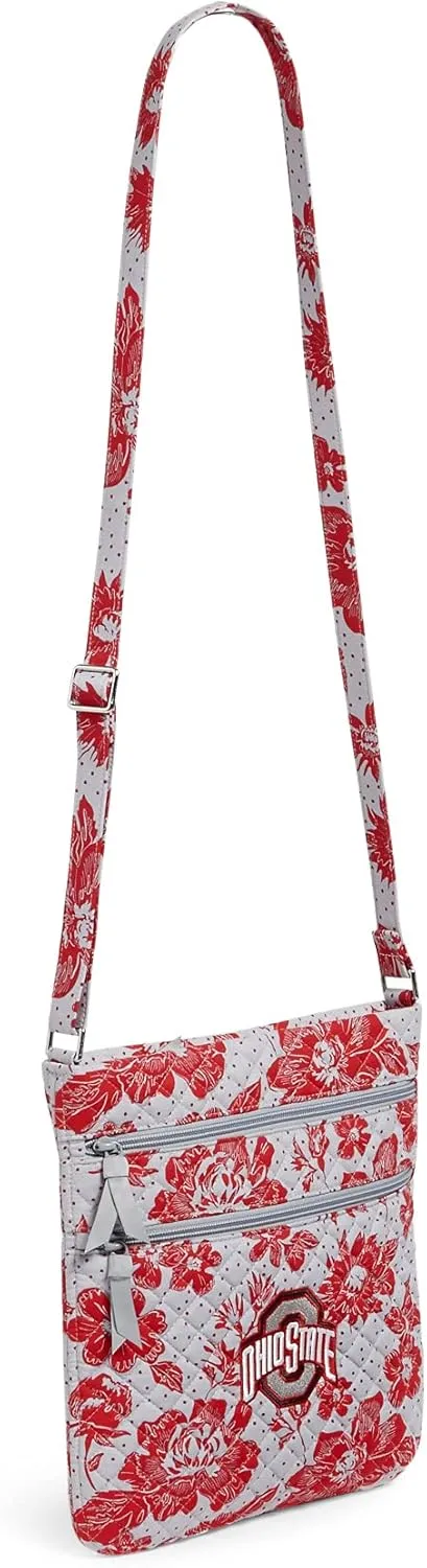 Vera Bradley Women's Cotton Collegiate Triple Zip Hipster Crossbody Purse (Multiple Teams Available)