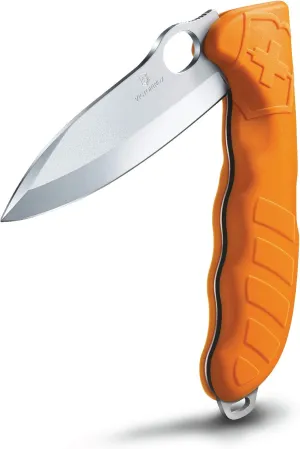 Victorinox Hunter Pro M Large Pocket Knife with Lock Blade and Lanyard Hole (Pouch Included) - Orange