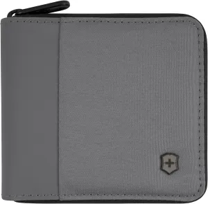 Victorinox Travel Essentials, Zip-Around Wallet, RFID Wallet with Bill Compartment, Card Slots, ID Window and Coin Pocket - Frost Gray