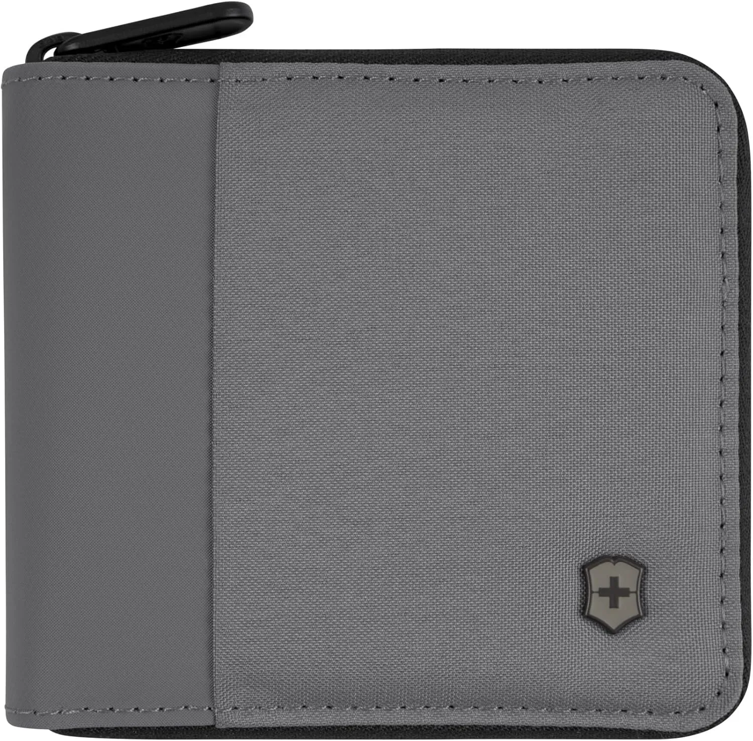 Victorinox Travel Essentials, Zip-Around Wallet, RFID Wallet with Bill Compartment, Card Slots, ID Window and Coin Pocket - Frost Gray