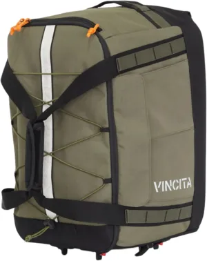 Vincita Voyage B.D.R. Bag For Folding Bike – Backpack, Duffle, Rack Bag Combo with KLICKfix UniKlip 2.0 37L | Water-Resistant, Versatile Design. (Green)
