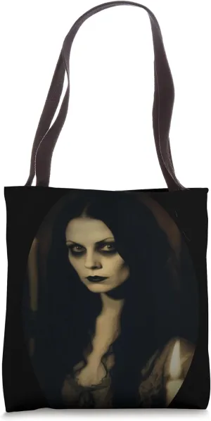 Vintage Gothic Horror Portrait Tote Bag