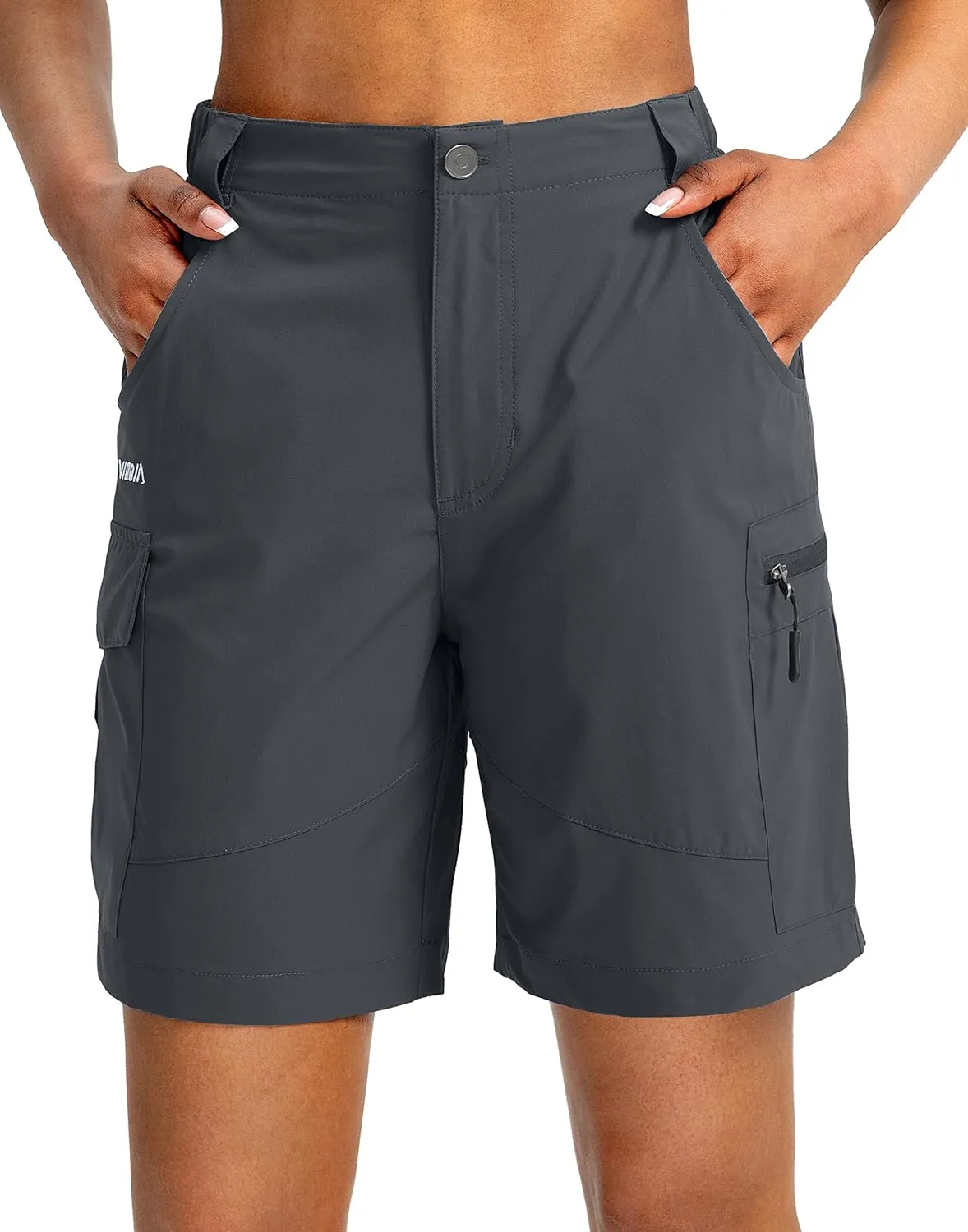 Viodia Women's 7" Hiking Cargo Shorts with Pockets Quick Dry Lightweight Shorts for Women Golf Casual Summer Shorts