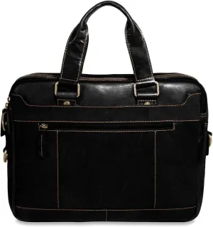 Voyager Double Entry Top Zip Briefcase Color: Black