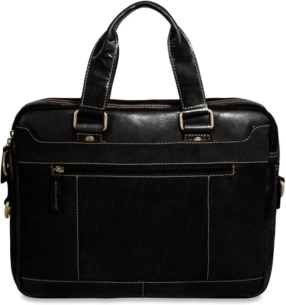 Voyager Double Entry Top Zip Briefcase Color: Black