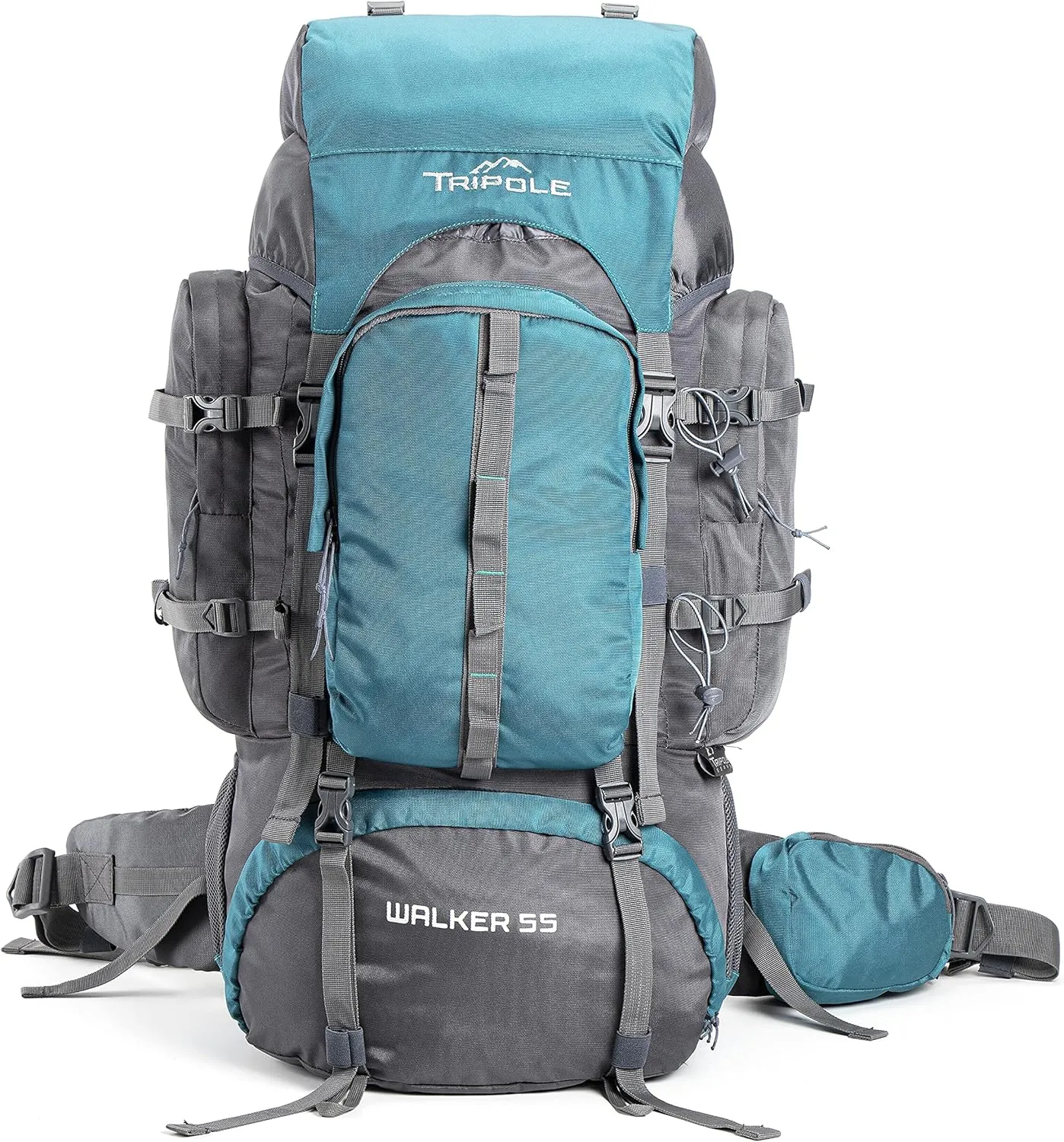 Walker 65 Litres Rucksack | Internal Frame With Metal Rod | Rain Cover | Bottom Opening | Laptop Section