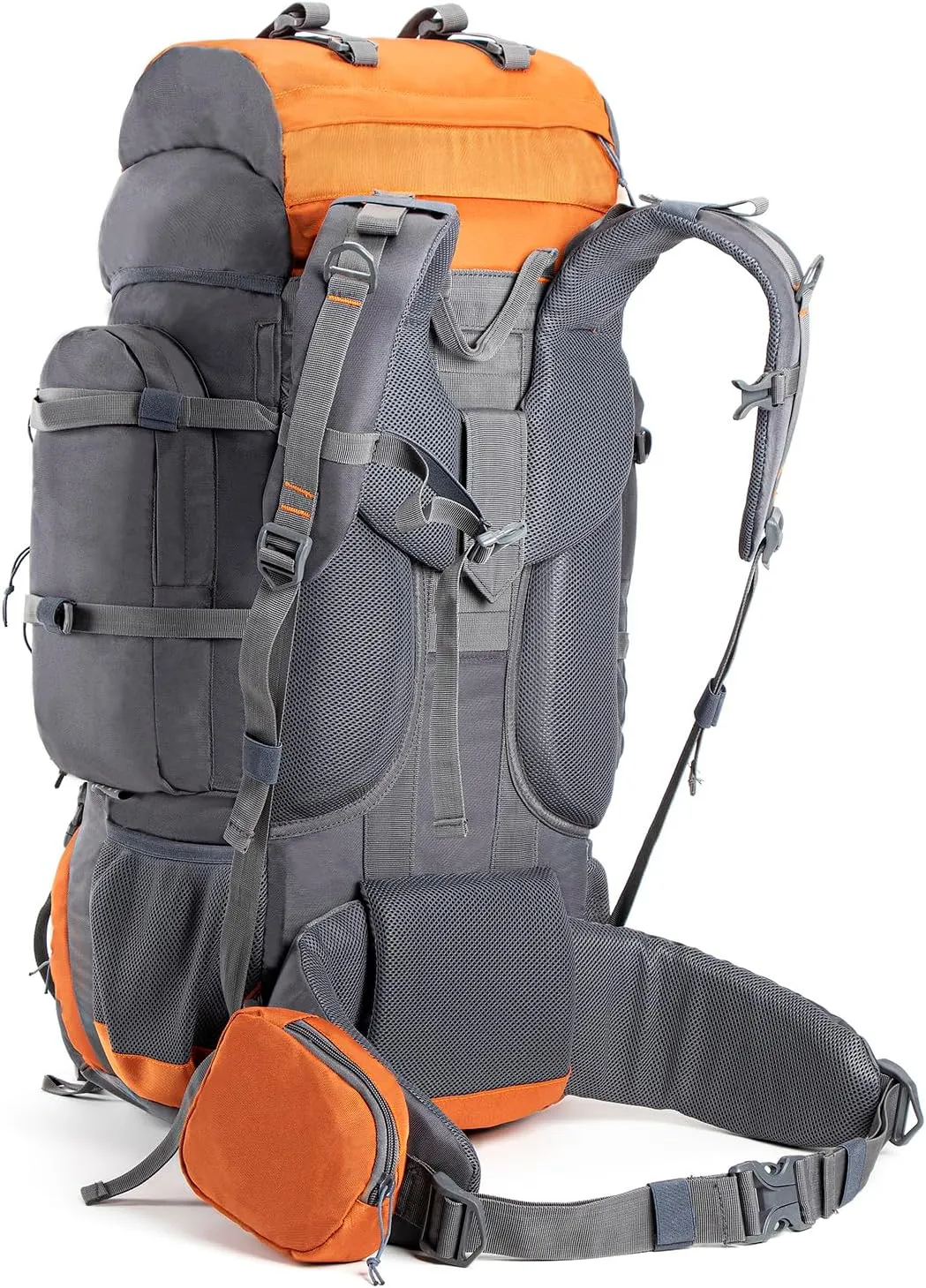 Walker 65 Litres Rucksack | Internal Frame With Metal Rod | Rain Cover | Bottom Opening | Laptop Section
