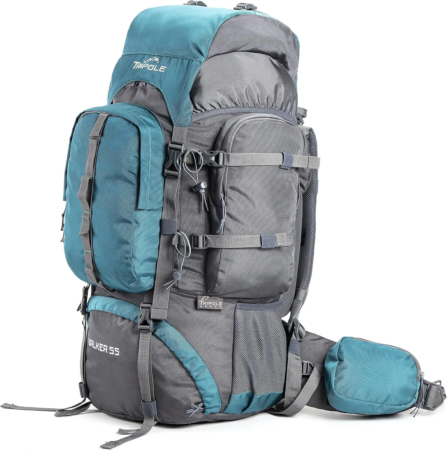 Walker 65 Litres Rucksack | Internal Frame With Metal Rod | Rain Cover | Bottom Opening | Laptop Section