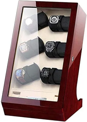 Watch Accessories Automatic Watch Winder Box, Touch Screen LED Lights 12 2 Watches Storage Display Boxes, Mute Motor for 14 Watches-B，B