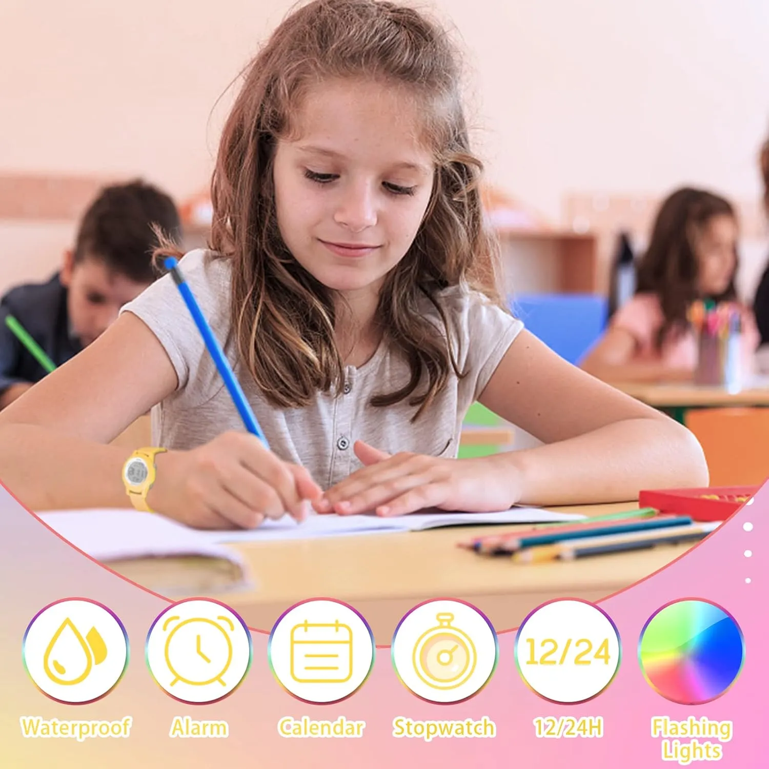 Watches for Girls Boys, LED Waterproof Watches for Kids - Best Kids Gifts