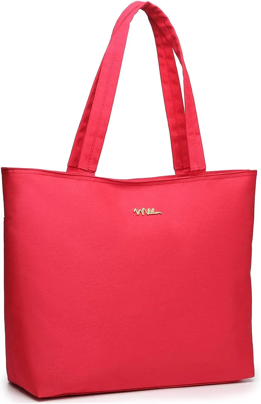 Water Resistance Nylon Laptop Tote Bag Computer Travel Carrying Shoulder Bag (12-13.3 Inch, Red)