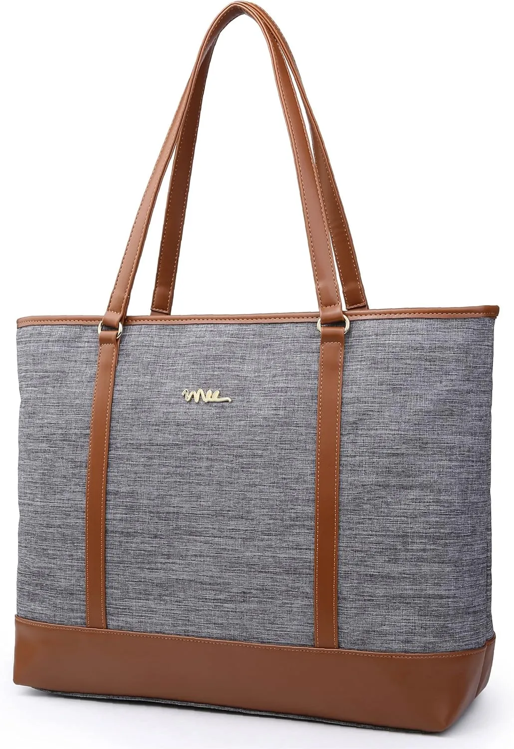 Water Resistant Nylon Laptop Tote Bag for Teacher Large Work Travel Purse fit up to 15.6 inch Laptop