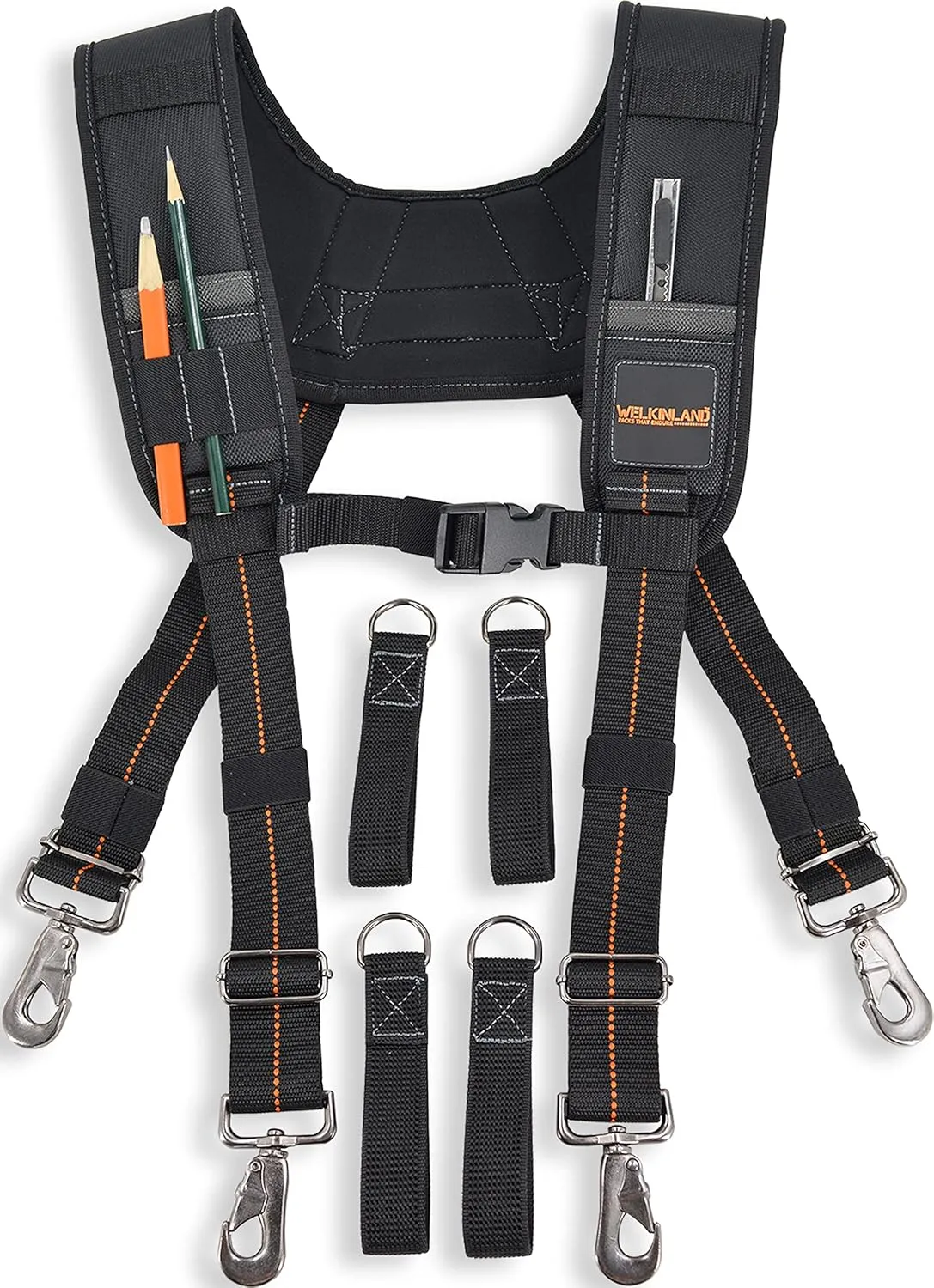 WELKINLAND Tool belt suspenders for men, Nail bag suspenders, Tool bag construction suspenders carpenter