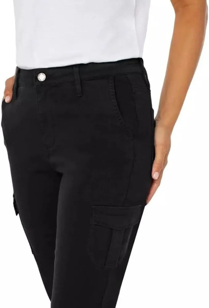 Well Worn Women's High Rise Tencel Blend Cargo Pants