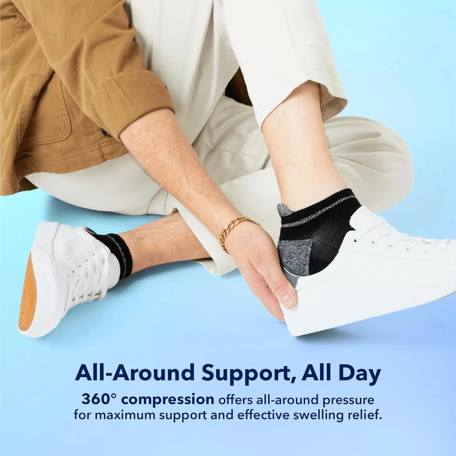 Wellow Ankle Socks for Men & Women – Breathable Aerolite Knit, 360° Compression, Ultra-Soft Made with Viscose from Bamboo
