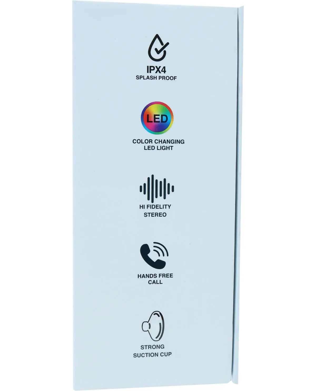 White Marble LED Color-Changing Shower Speaker