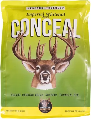 Whitetail Institute Conceal Deer Food Plot Seed for Spring Planting - Provides Tall, Thick Cover for You and/or Your Deer - Create Bedding Areas, Screens, Funnels, Boundaries, Etc., 7 lbs (.25 Acre)