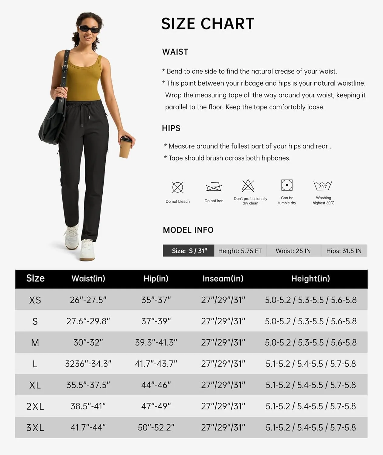 Willit Women's Hiking Pants Quick Dry Cargo Pants Lightweight Water Resistant Travel Golf Pockets Petite/Regular/Tall