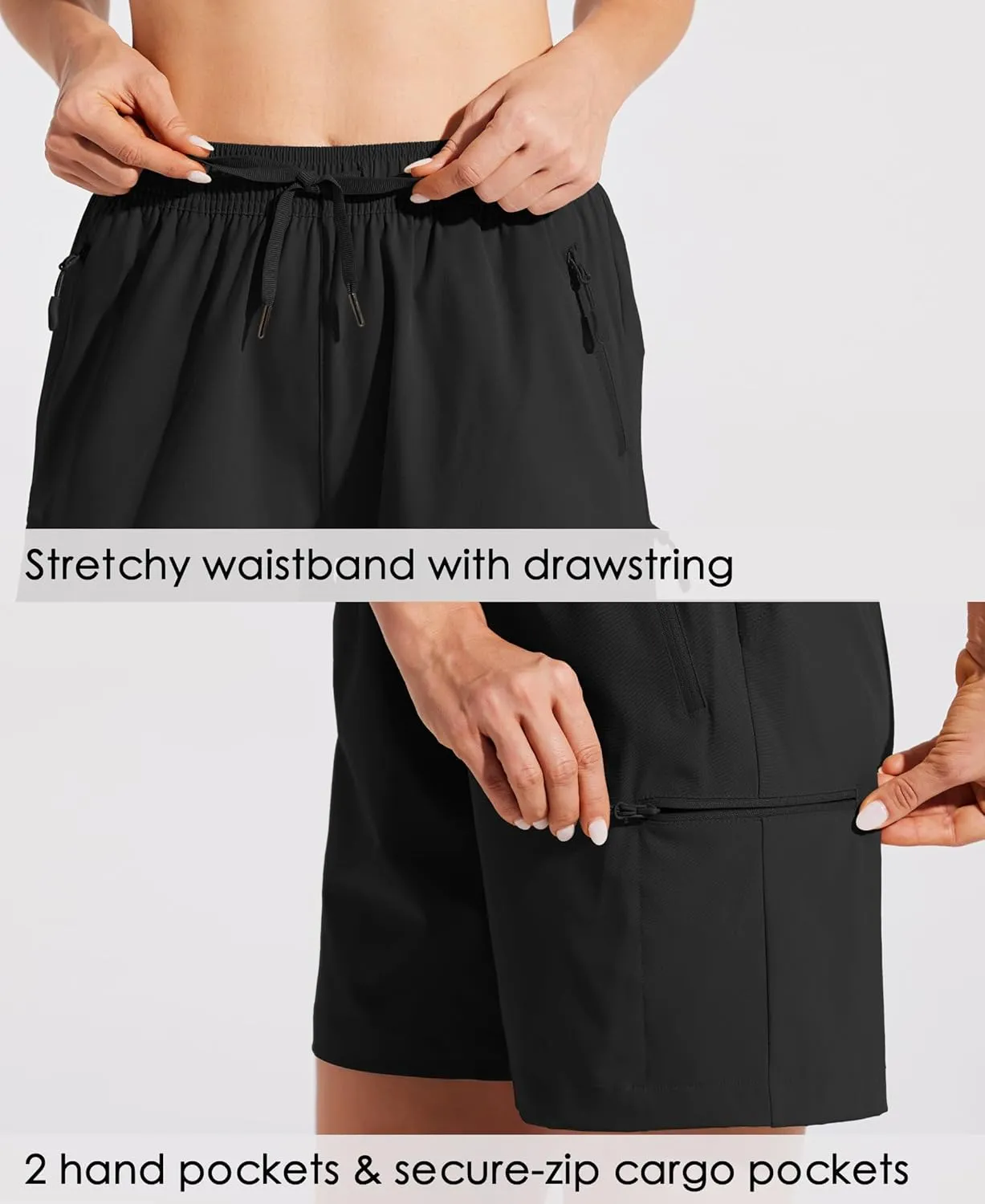 Willit Women's Shorts Hiking Cargo Quick Dry Golf Active Athletic Shorts 7" Lightweight Summer with Pockets