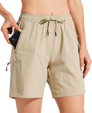 Willit Women's Shorts Hiking Cargo Quick Dry Golf Active Athletic Shorts 7" Lightweight Summer with Pockets