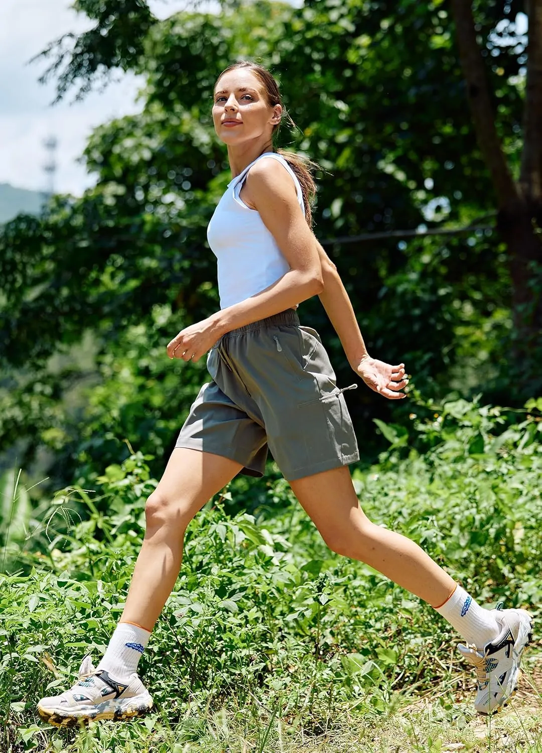 Willit Women's Shorts Hiking Cargo Quick Dry Golf Active Athletic Shorts 7" Lightweight Summer with Pockets