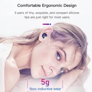 Wireless Earbuds, Bluetooth 5.4 Headphones HiFi Stereo, Comfortable Ear Buds for Kids & Teens, Fast Charging Case, IPX6 Waterproof, Lightweight in-Ear Earphones for Phone Tablet Laptop Sports, Blue
