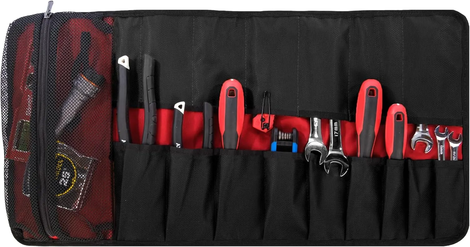 Wolverine Tool Bag |Tote | Utility Roll | Durable Nailhead Nylon, Adjustable Straps, and Versatile Pockets