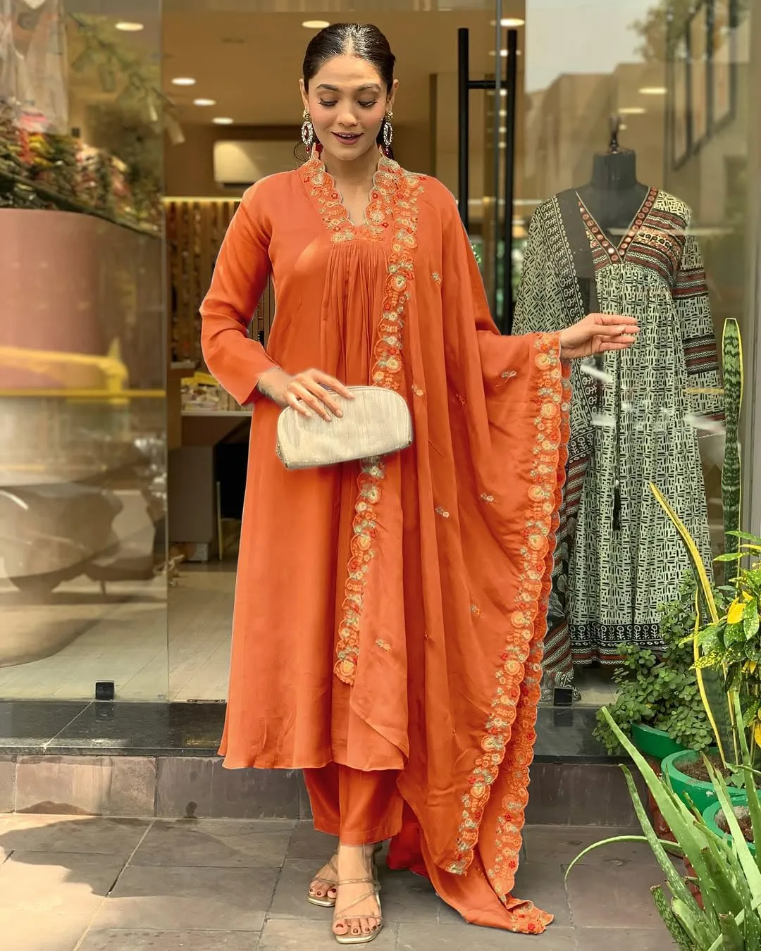 Women Anarkali Dress, Alia Cut Kurti Pant and Dupatta 3pc Set for Women