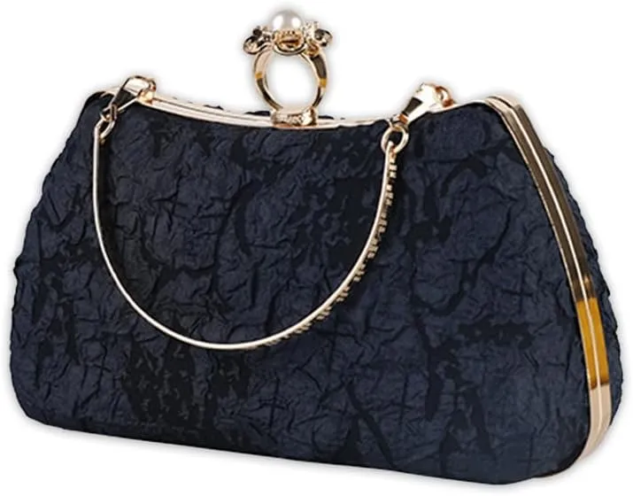 Women Evening Bag Pearl Clutch Bag Bridal Wedding Purse Beaded Handbag Shoulder Bag Elegant Crossbody Bag