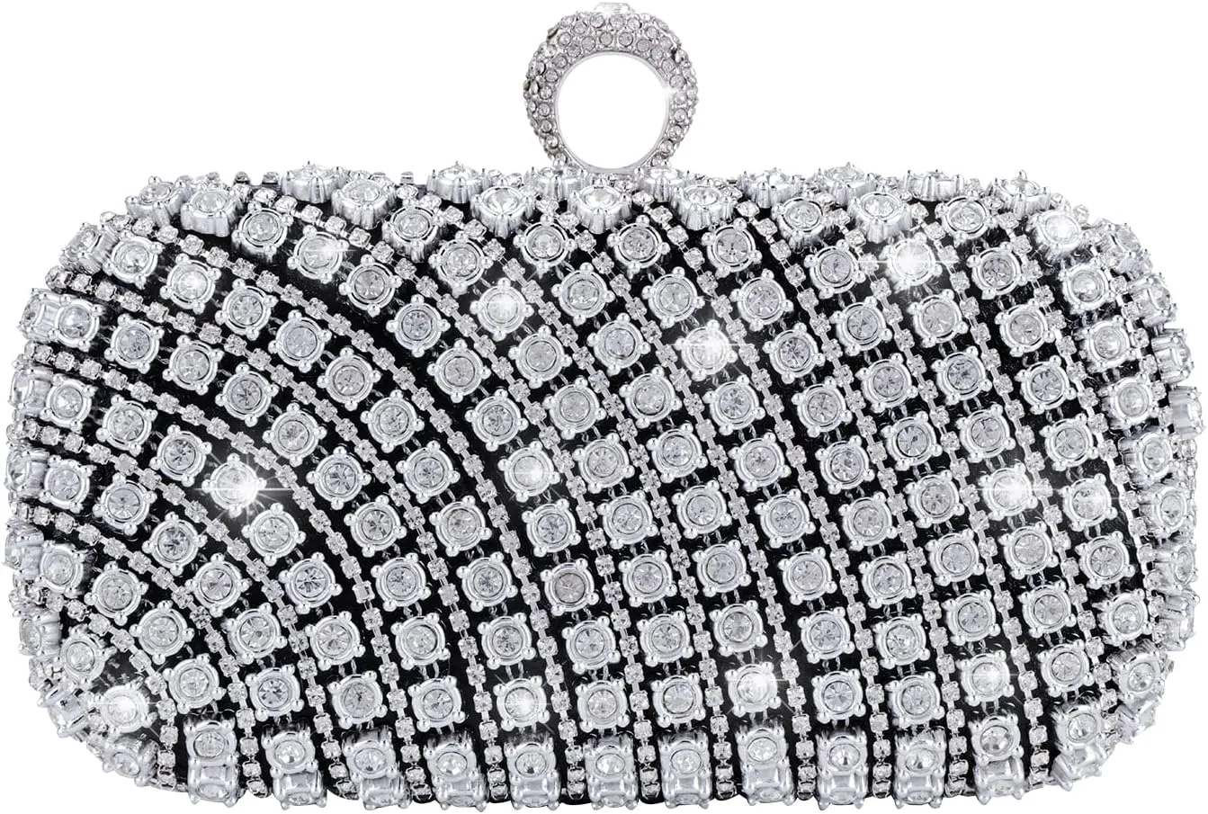 Women Evening Clutch Purse Sparkling Cocktail Prom Party Evening Bag Small Crystal Wedding Handbag