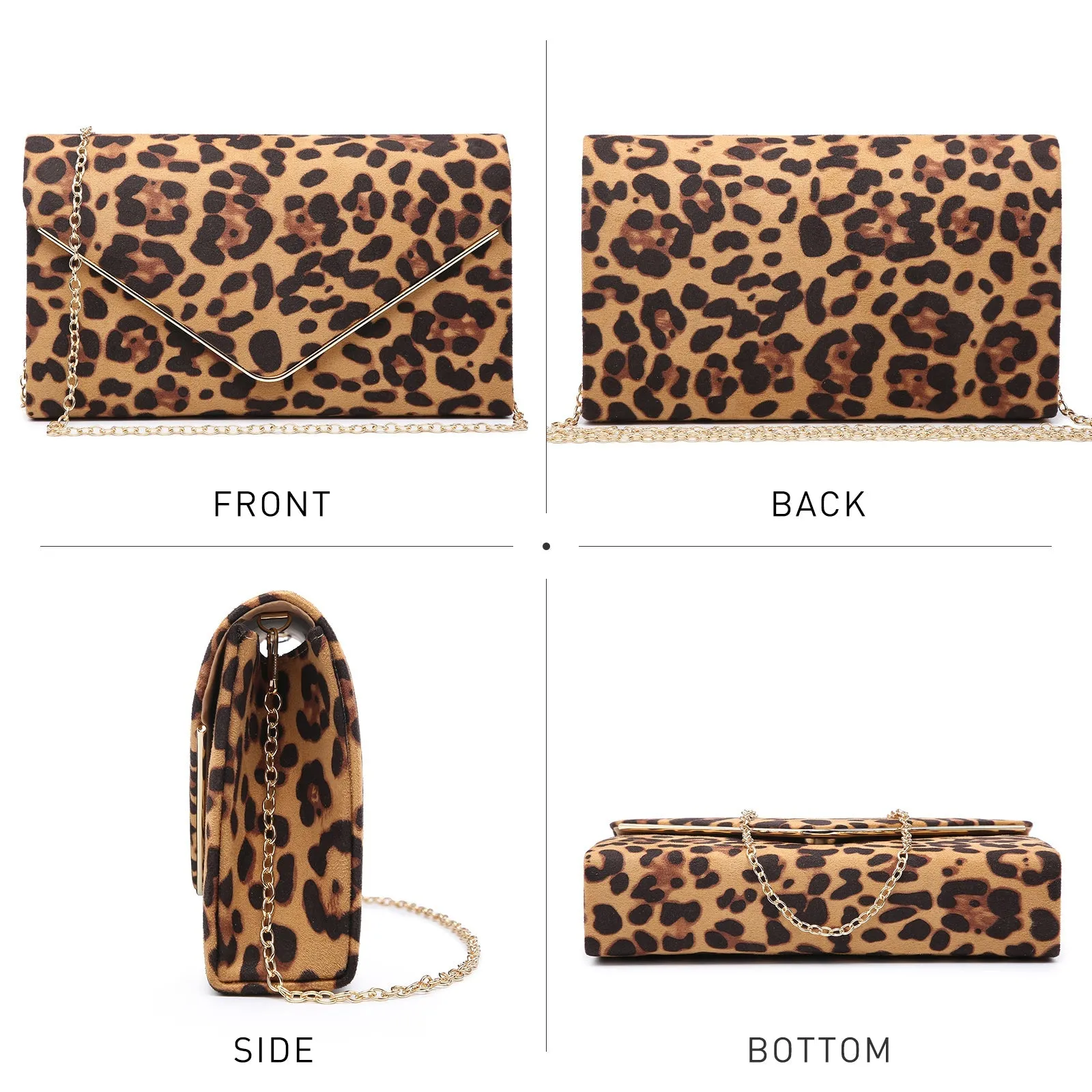 Women Faux Suede Velvet Formal Evening Party Clutch Purses