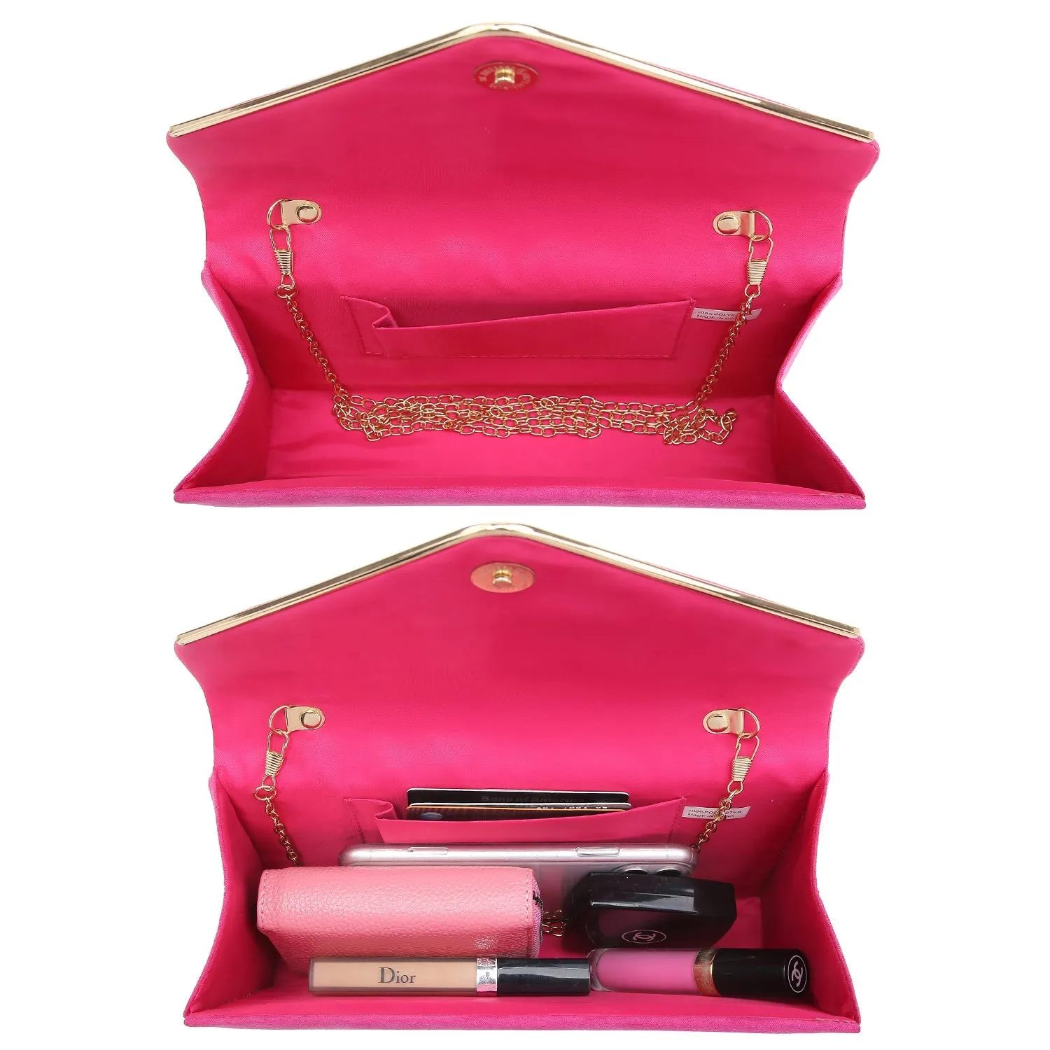 Women Faux Suede Velvet Formal Evening Party Clutch Purses