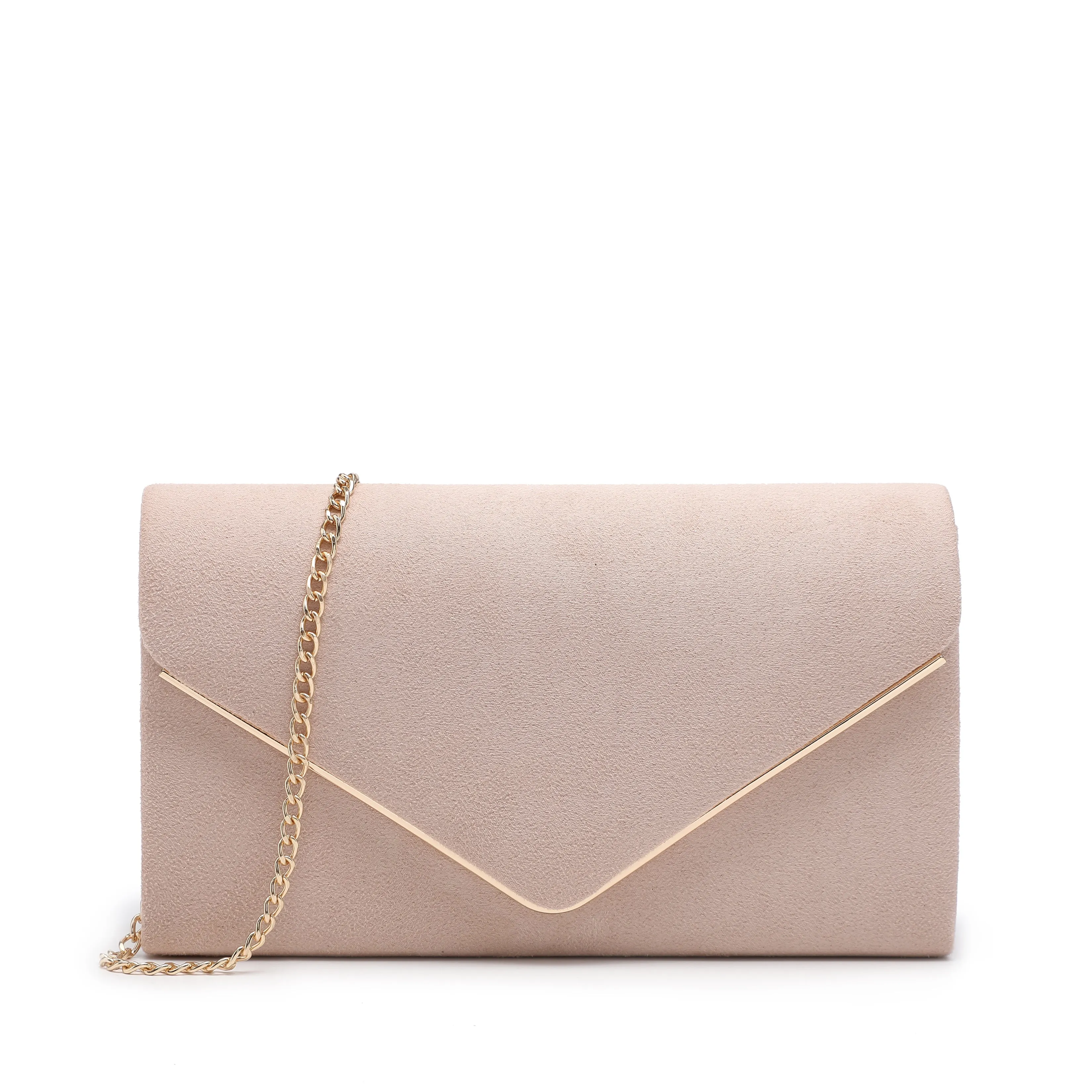 Women Faux Suede Velvet Formal Evening Party Clutch Purses