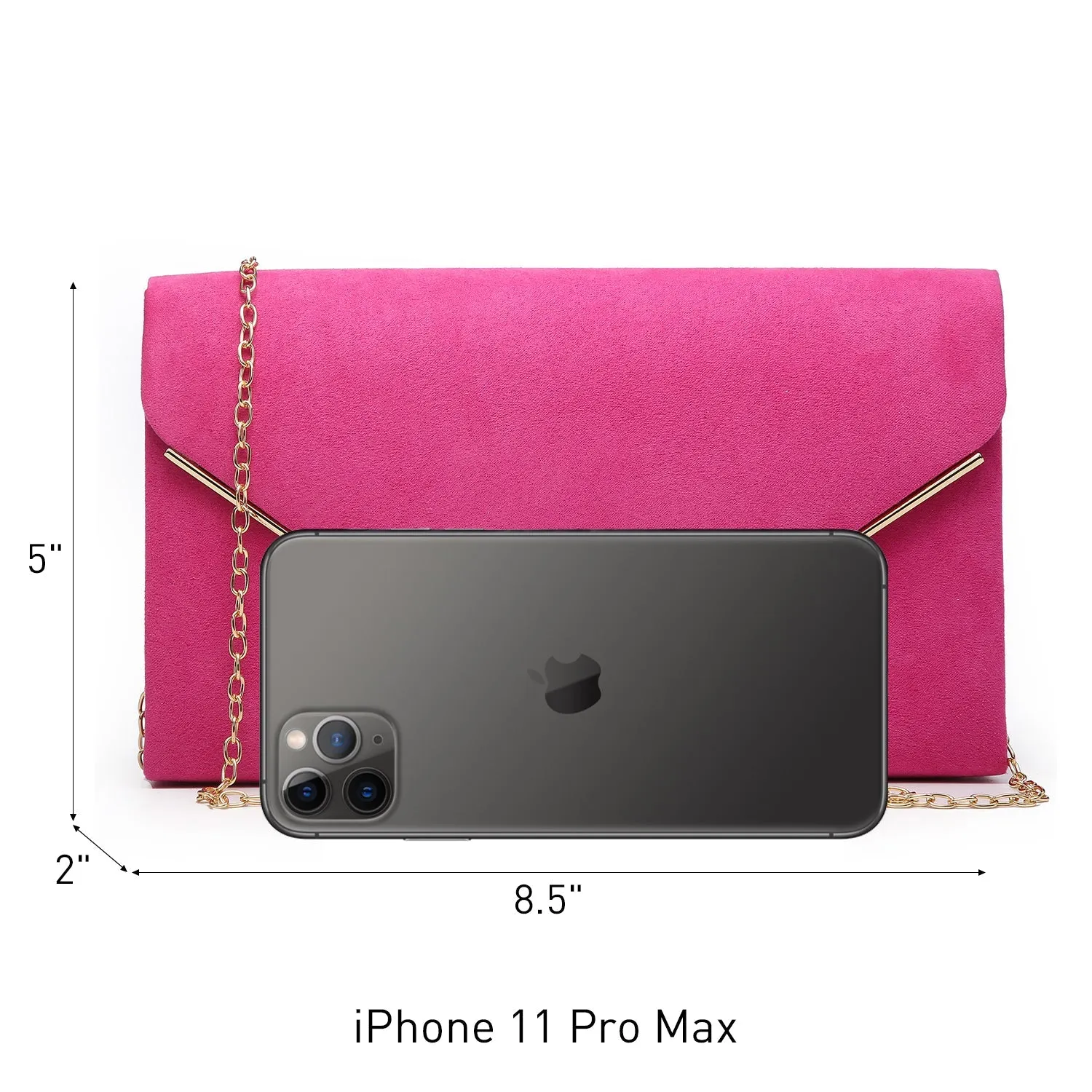 Women Faux Suede Velvet Formal Evening Party Clutch Purses