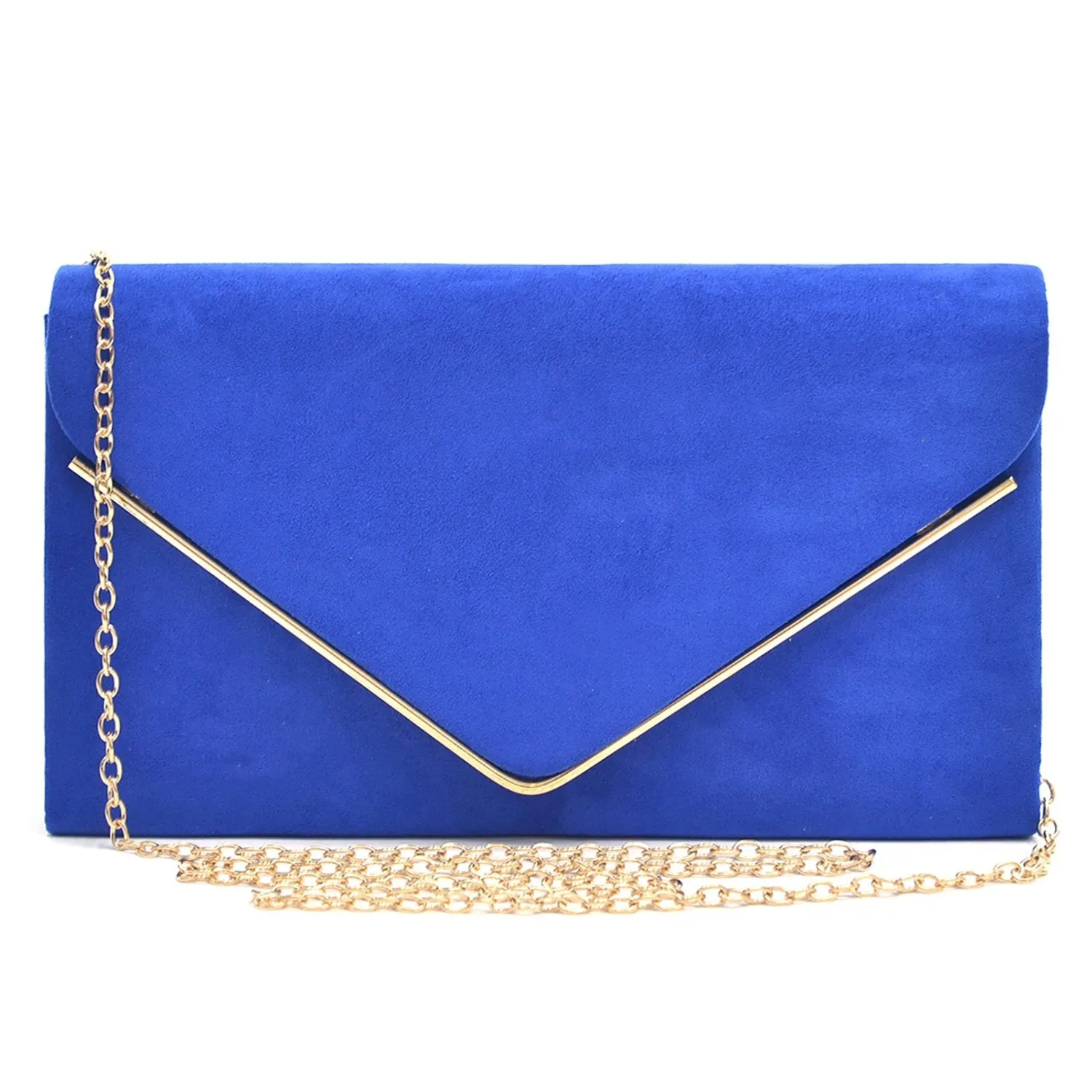 Women Faux Suede Velvet Formal Evening Party Clutch Purses