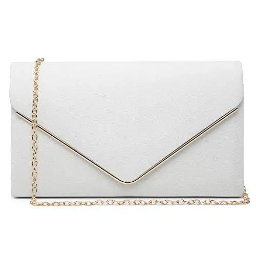 Women Faux Suede Velvet Formal Evening Party Clutch Purses