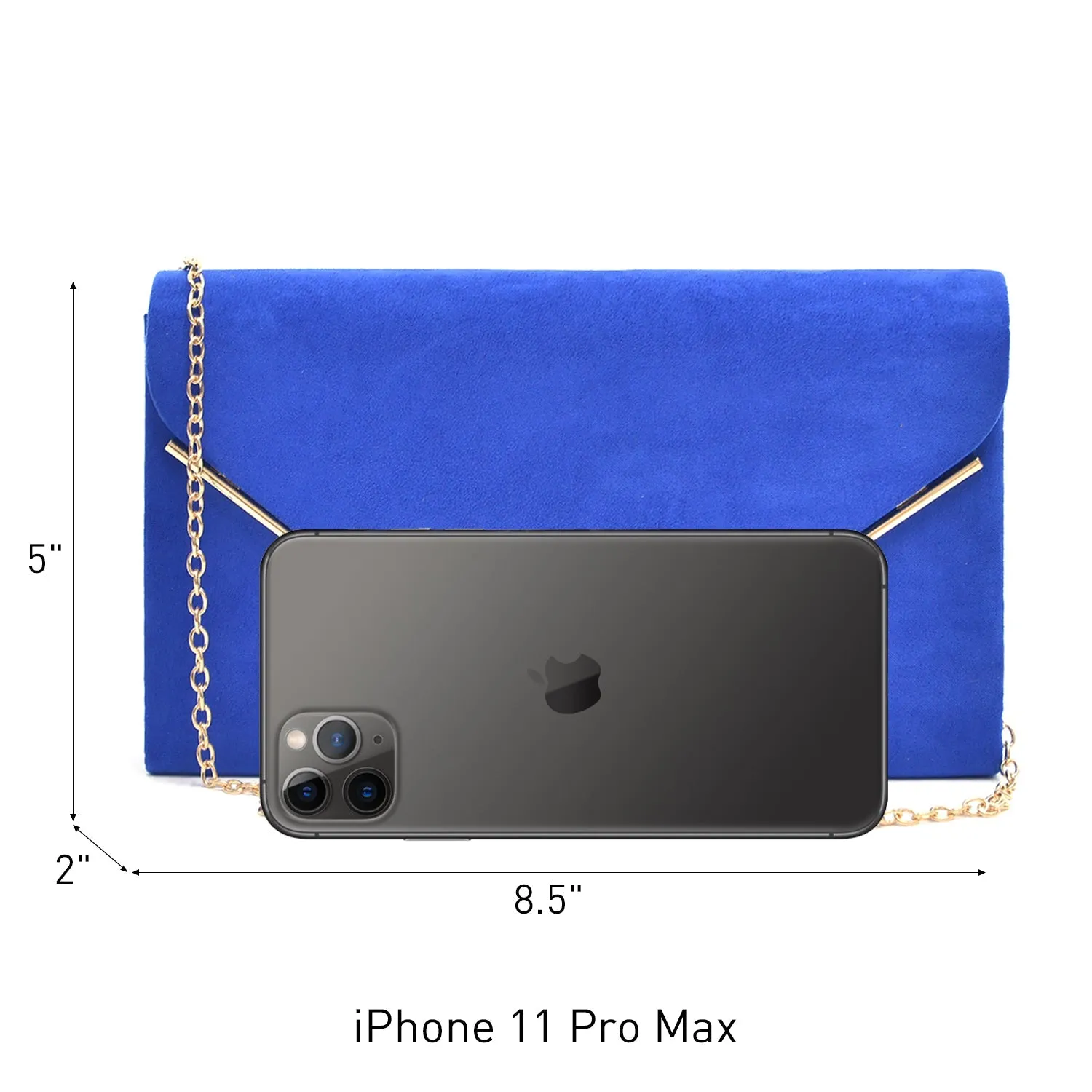 Women Faux Suede Velvet Formal Evening Party Clutch Purses