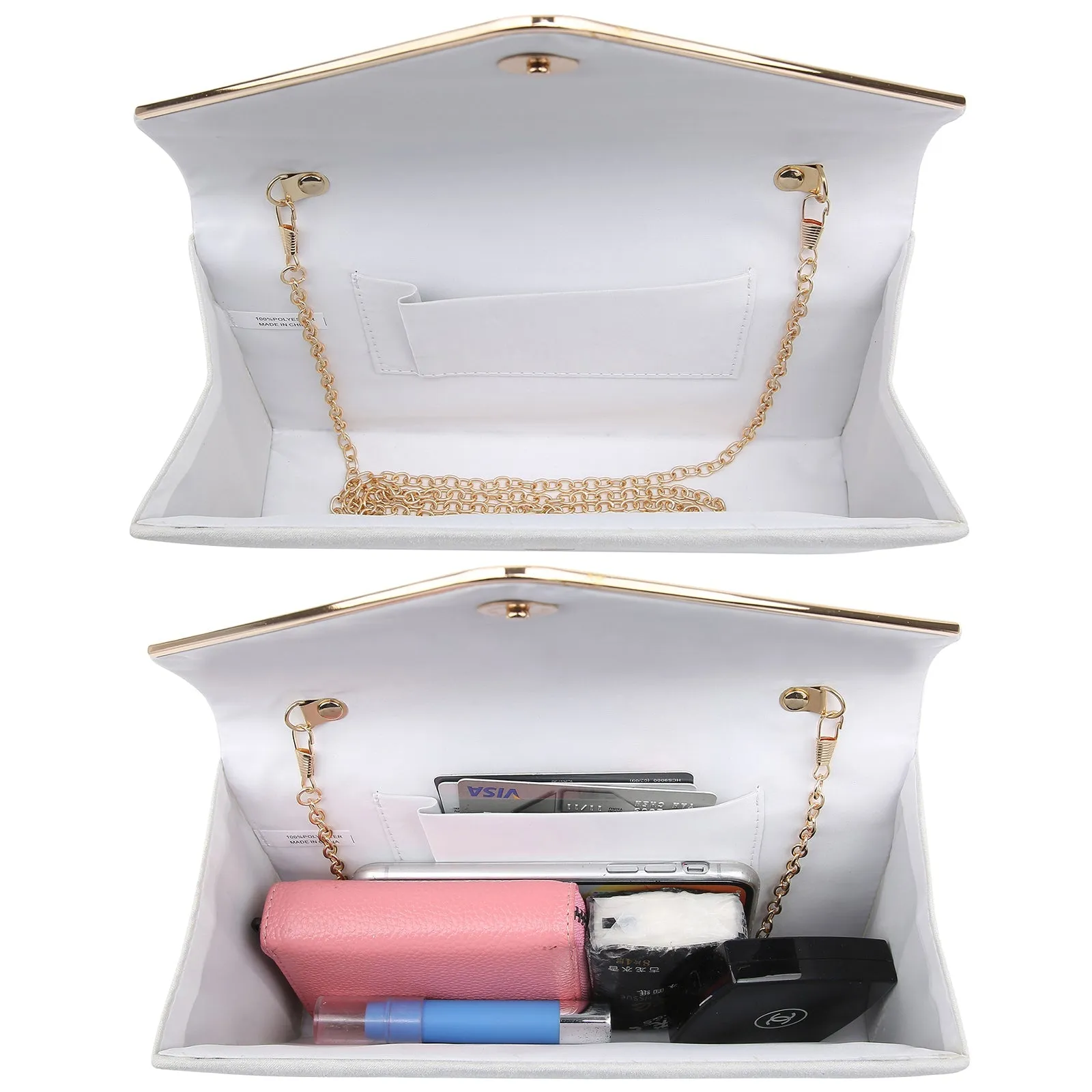 Women Faux Suede Velvet Formal Evening Party Clutch Purses