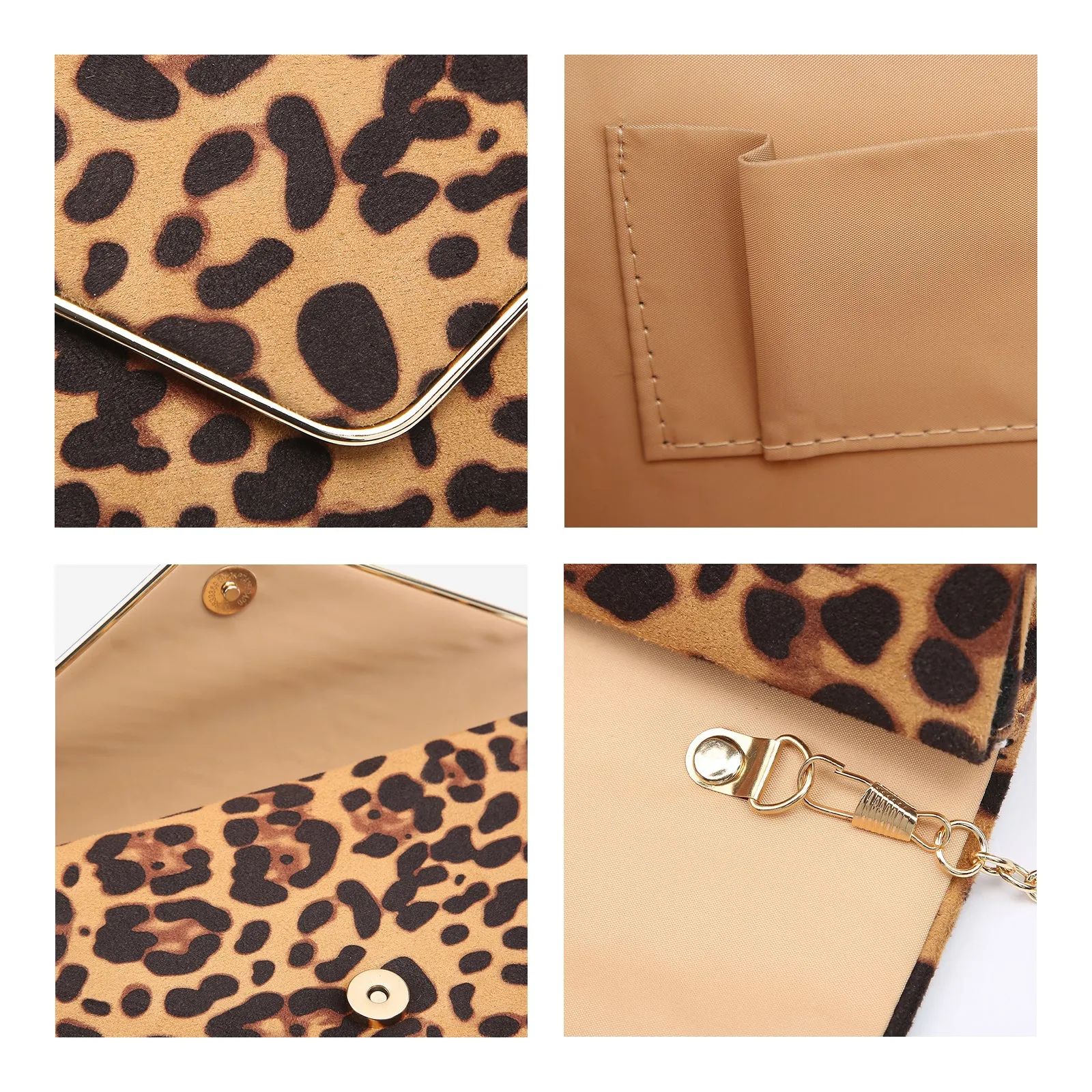 Women Faux Suede Velvet Formal Evening Party Clutch Purses
